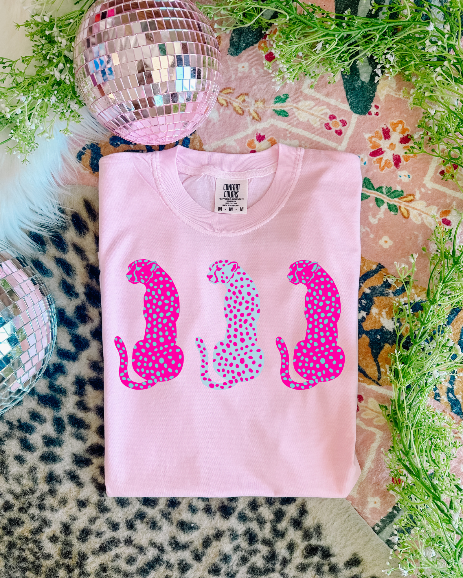 Three Leopards Graphic Tee Womens Ave Shops- Tilden Co.