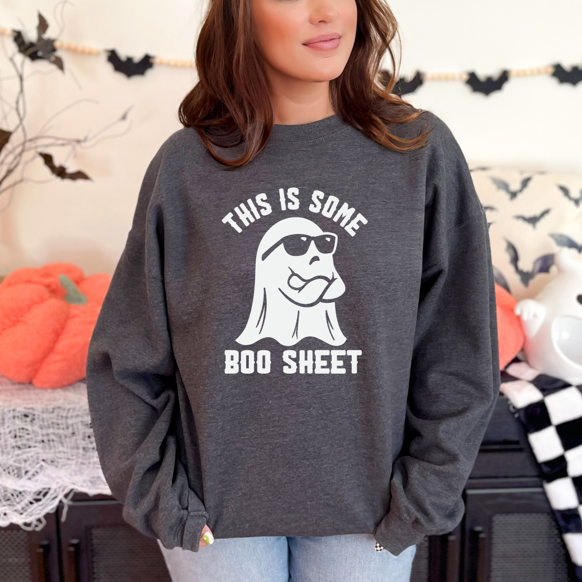 Boo Sheet Sweatshirt Womens Ave Shops- Tilden Co.