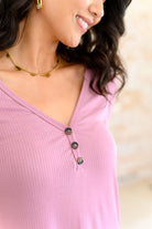 Born and Raised V-Neck Ribbed Top Tops Ave Shops- Tilden Co.