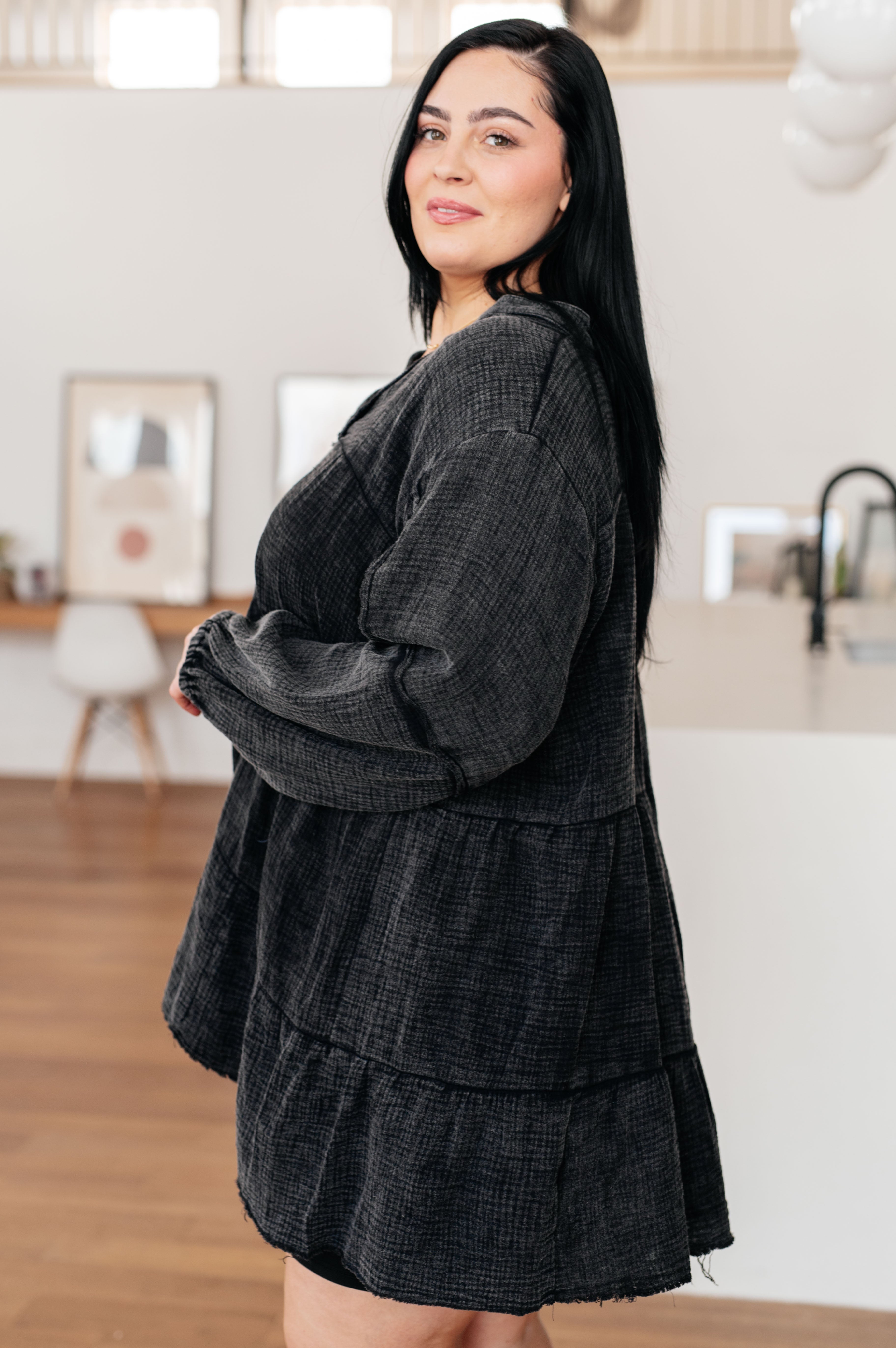 Borrowed Time Mineral Wash V-Neck Dress Dresses Ave Shops- Tilden Co.