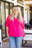 Bounding Beauty Button Down Blouse Womens Ave Shops- Tilden Co.