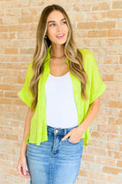 Bright Idea Button Down in Citrus Tops Ave Shops- Tilden Co.