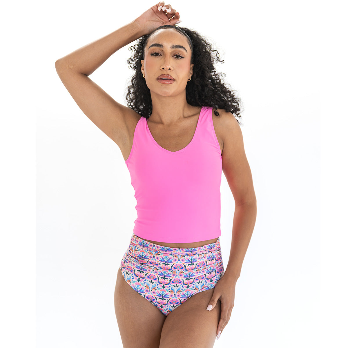 Ruched High Waist Bottoms Janela Bay- Tilden Co.