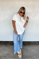 PREORDER: Joey Washed Cotton Boyfriend Tee Womens Ave Shops- Tilden Co.