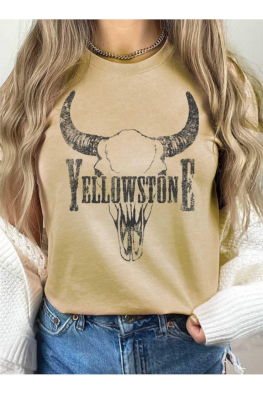 Yellowstone Cow Skull Graphic Tee    Graphic T-Shirt Rustee Clothing- Tilden Co.