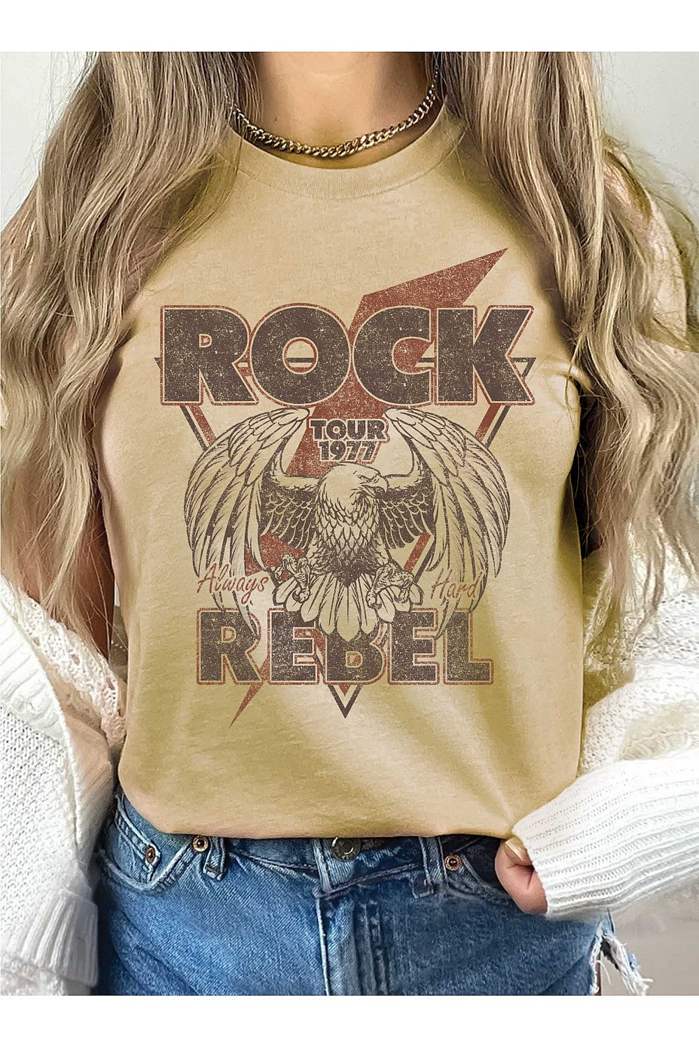 Rock Rebel Graphic Tee    Graphic T-Shirt Rustee Clothing- Tilden Co.