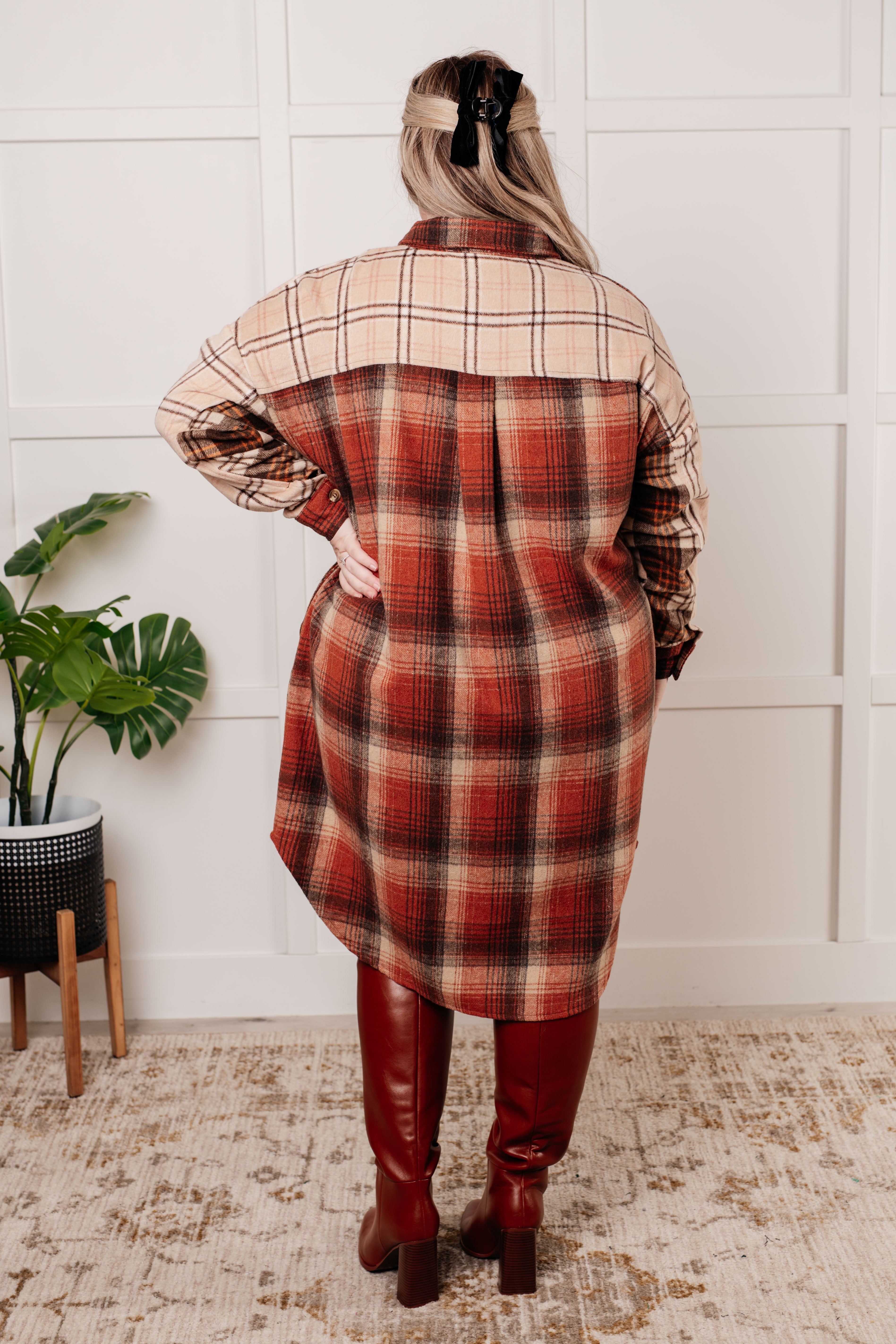 Cabin Fever Flannel Plaid Oversized Shacket Layers Ave Shops- Tilden Co.