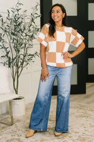 Cafe Check Relaxed Fit Sweater Sweater Ave Shops- Tilden Co.