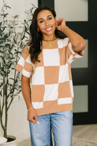 Cafe Check Relaxed Fit Sweater Sweater Ave Shops- Tilden Co.