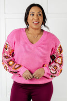 Can't Stop this Feeling V-Neck Knit Sweater Tops Ave Shops- Tilden Co.