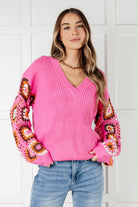 Can't Stop this Feeling V-Neck Knit Sweater Tops Ave Shops- Tilden Co.