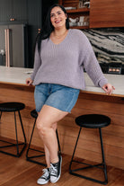 Captured My Interest Chunky V-Neck Sweater Tops Ave Shops- Tilden Co.