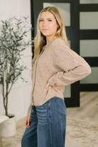 Careful Consideration Collared Button Down in Mocha Womens Ave Shops- Tilden Co.
