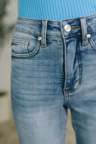 Carla High Waist Ankle Straight Jean in Break Through Blue Womens Ave Shops- Tilden Co.