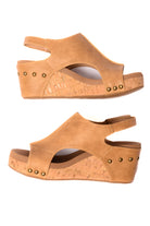 Carley Wedge Sandals in Caramel Smooth    Womens Ave Shops- Tilden Co.