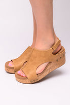 Carley Wedge Sandals in Caramel Smooth    Womens Ave Shops- Tilden Co.