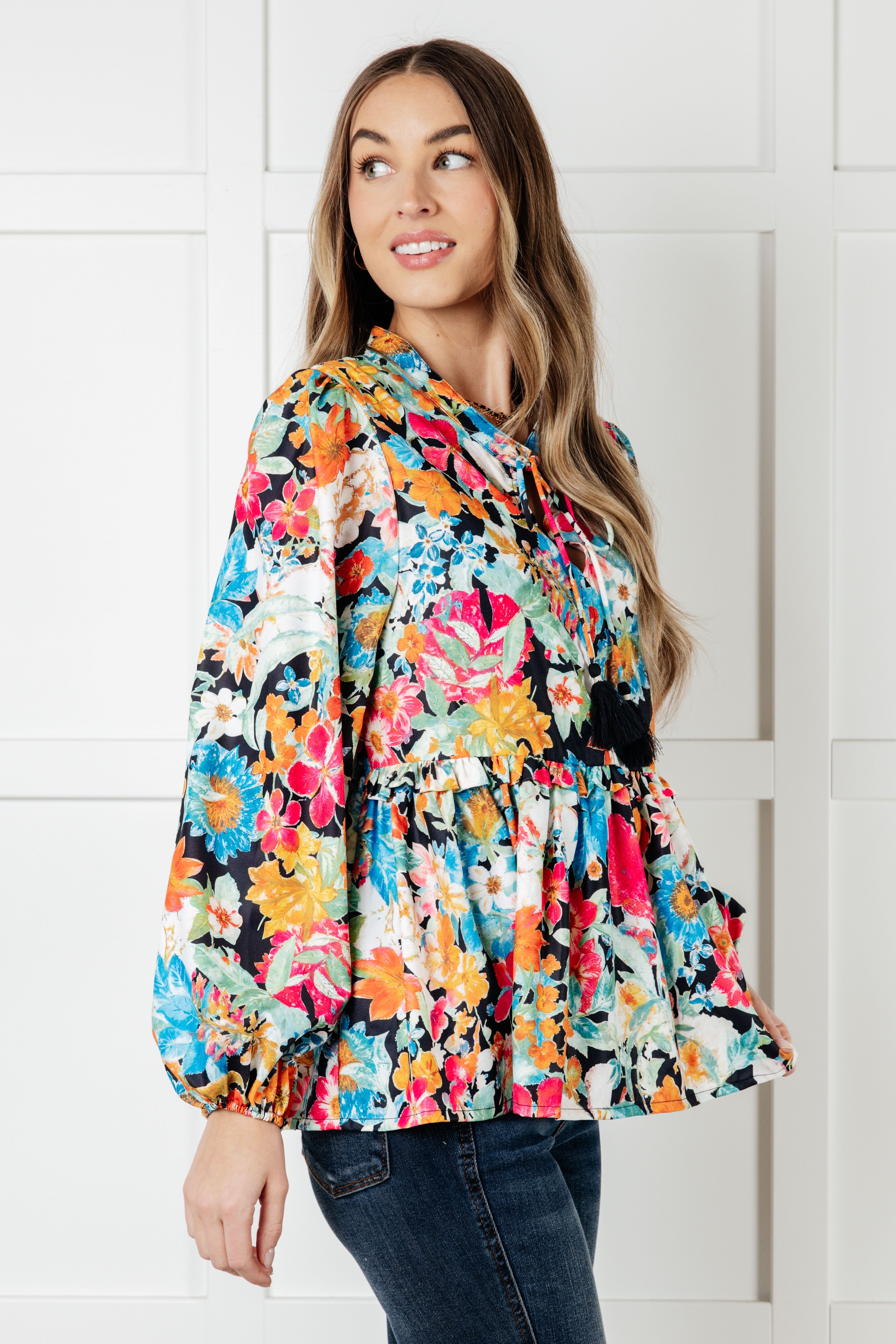 Carry Me Away Floral Peplum Blouse Blouses Ave Shops- Tilden Co.