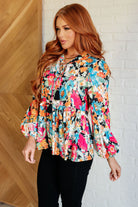 Carry Me Away Floral Peplum Blouse    Blouses Ave Shops- Tilden Co.