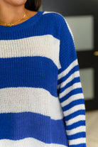 Casual Chaos Drop Shoulder Sweater in Royal Blue Womens Ave Shops- Tilden Co.
