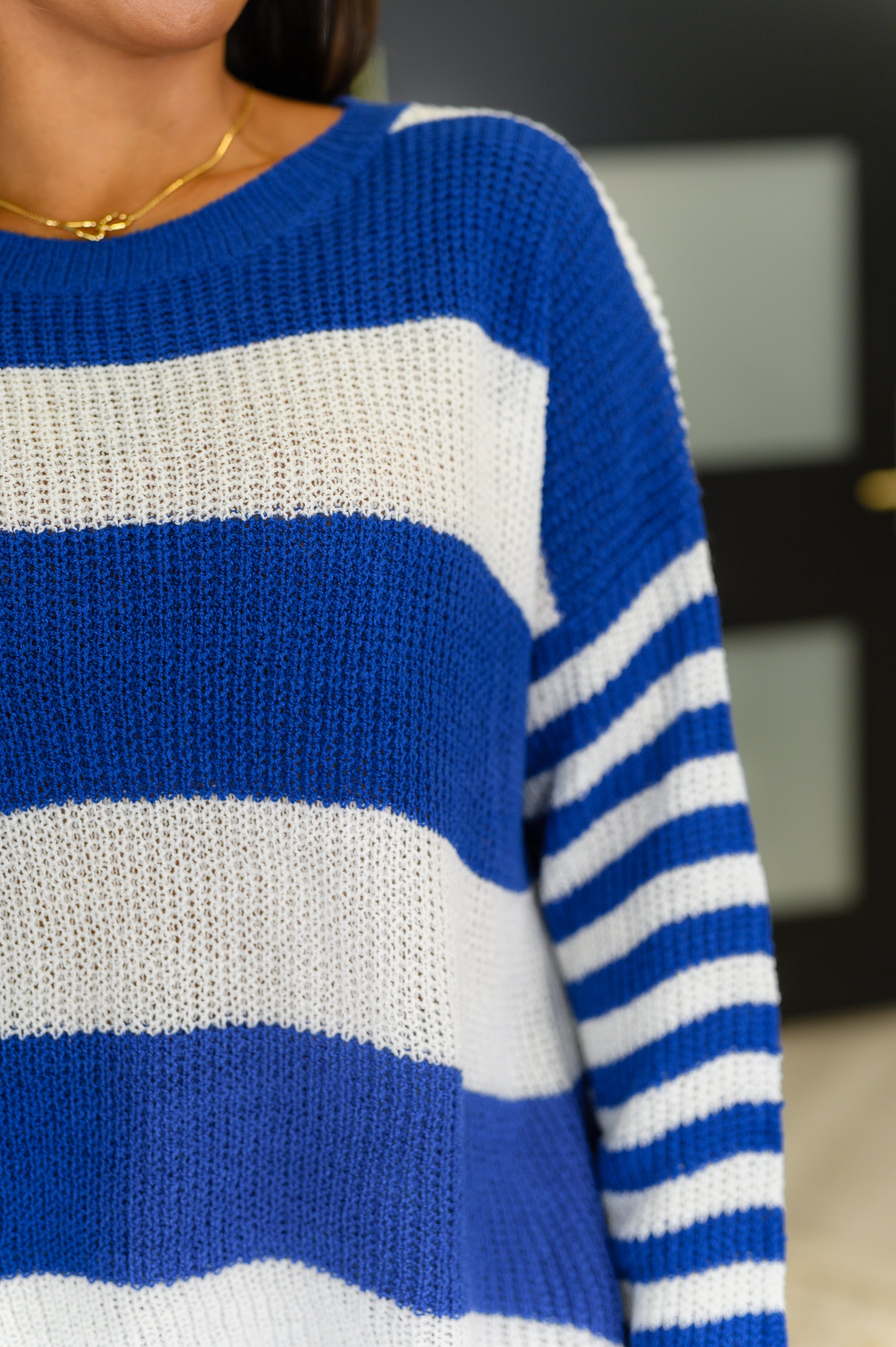 Casual Chaos Drop Shoulder Sweater in Royal Blue Womens Ave Shops- Tilden Co.