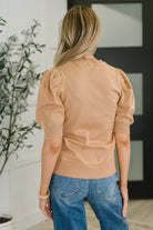 Casually Classy Puff Sleeve Blouse in Brush Womens Ave Shops- Tilden Co.