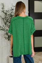 Catch Me Loungin’ Cable Ribbed Knit Top in Dark Green Womens Ave Shops- Tilden Co.
