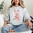 Pink Floral Bunny Graphic Sweatshirt Womens Ave Shops- Tilden Co.