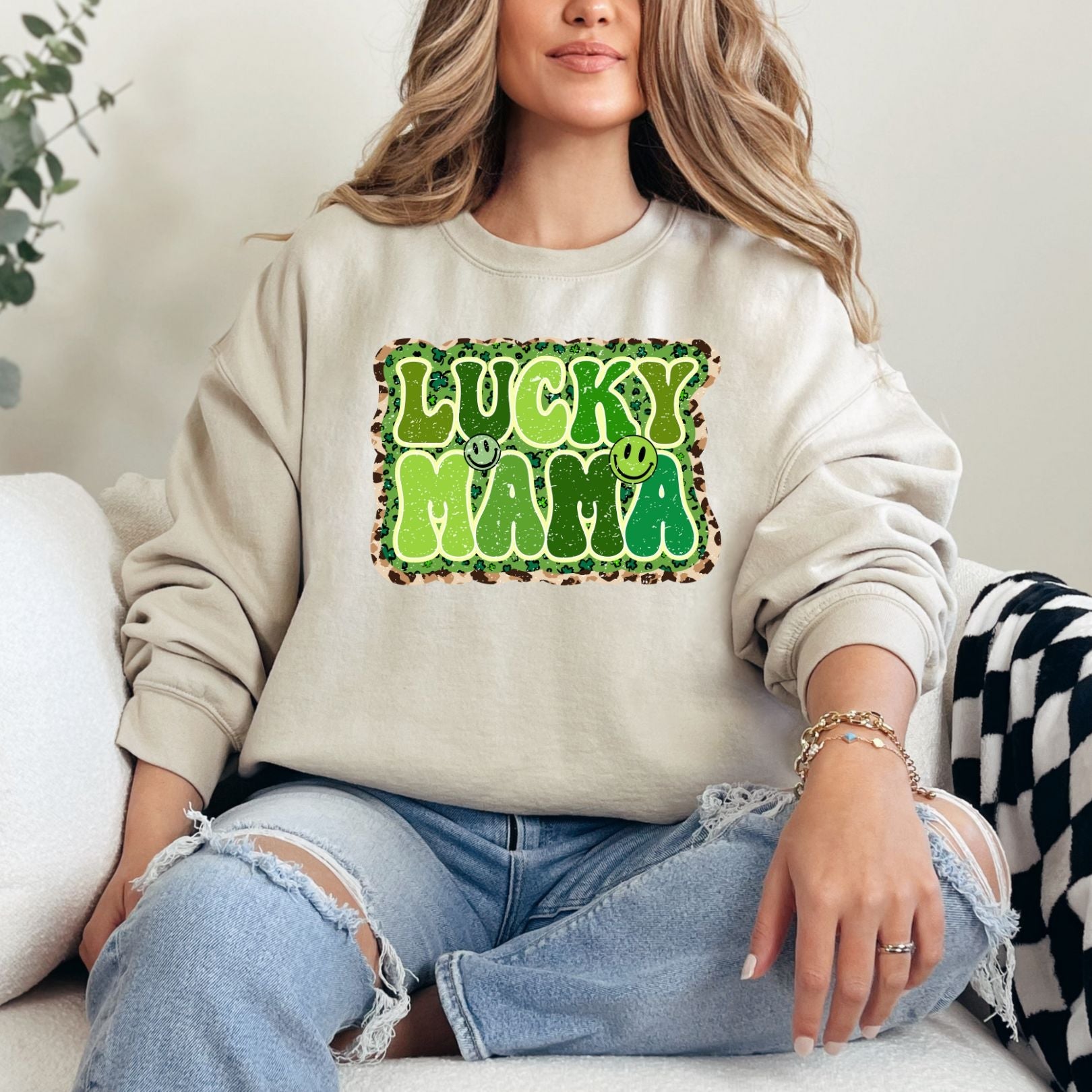 Lucky Mama Graphic Sweatshirt Womens Ave Shops- Tilden Co.