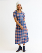 Cheers Dress XS / True Navy Plaid XS True Navy Plaid Dresses Downeast- Tilden Co.