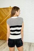 Chic and Sweet Striped Knit Top Womens Ave Shops- Tilden Co.