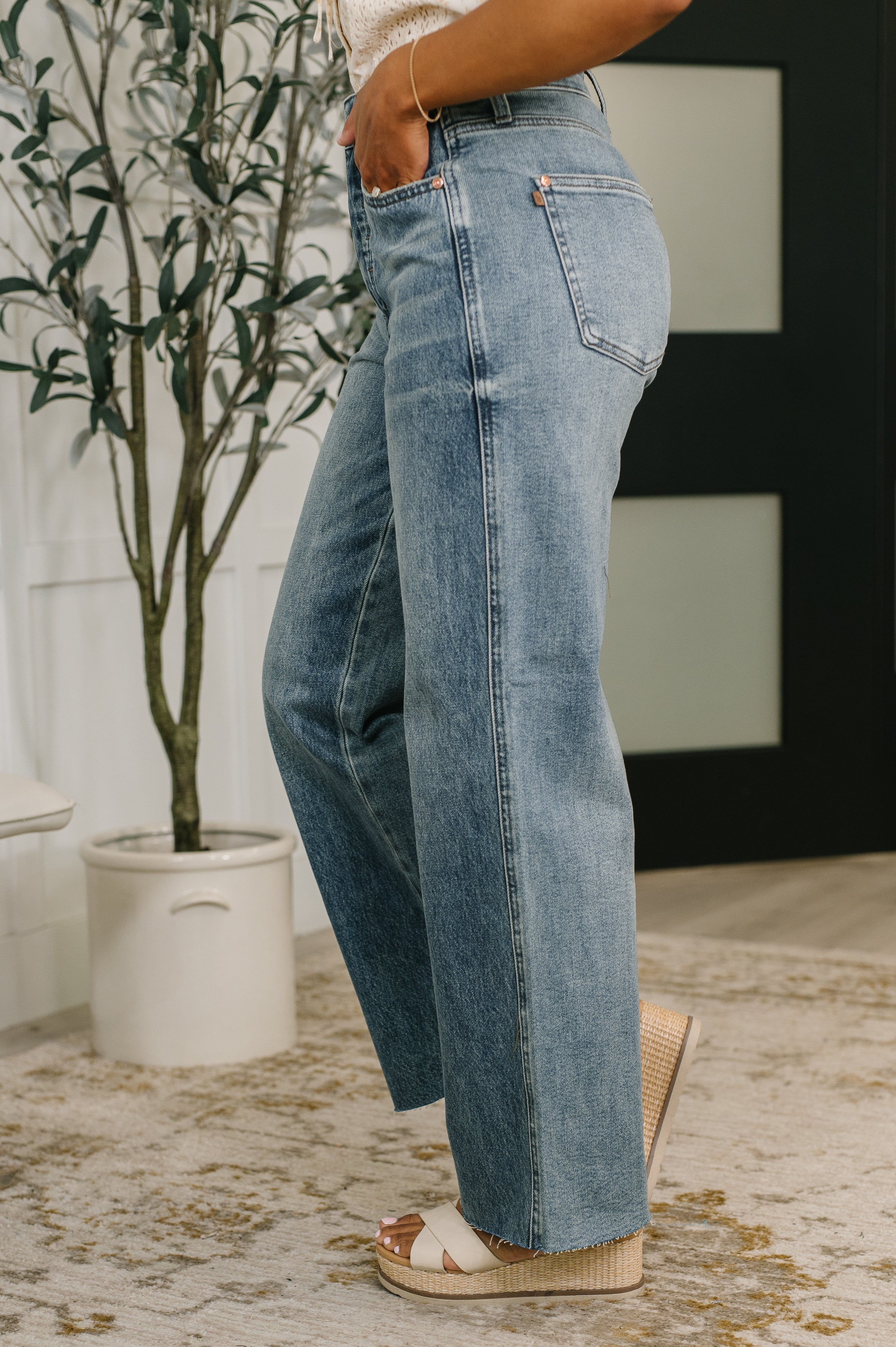 Ciera High Waist Rigid Magic Wihelmina Baggy Jeans Ave Shops- Tilden Co.