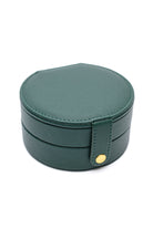 Circular Travel Jewelry Case in Green    Home & Decor Ave Shops- Tilden Co.