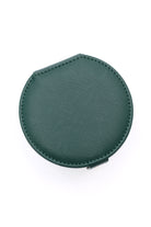 Circular Travel Jewelry Case in Green    Home & Decor Ave Shops- Tilden Co.