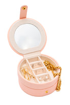 Circular Travel Jewelry Case in Pink    Home & Decor Ave Shops- Tilden Co.