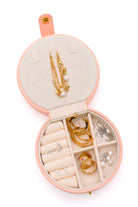 Circular Travel Jewelry Case in Pink    Home & Decor Ave Shops- Tilden Co.