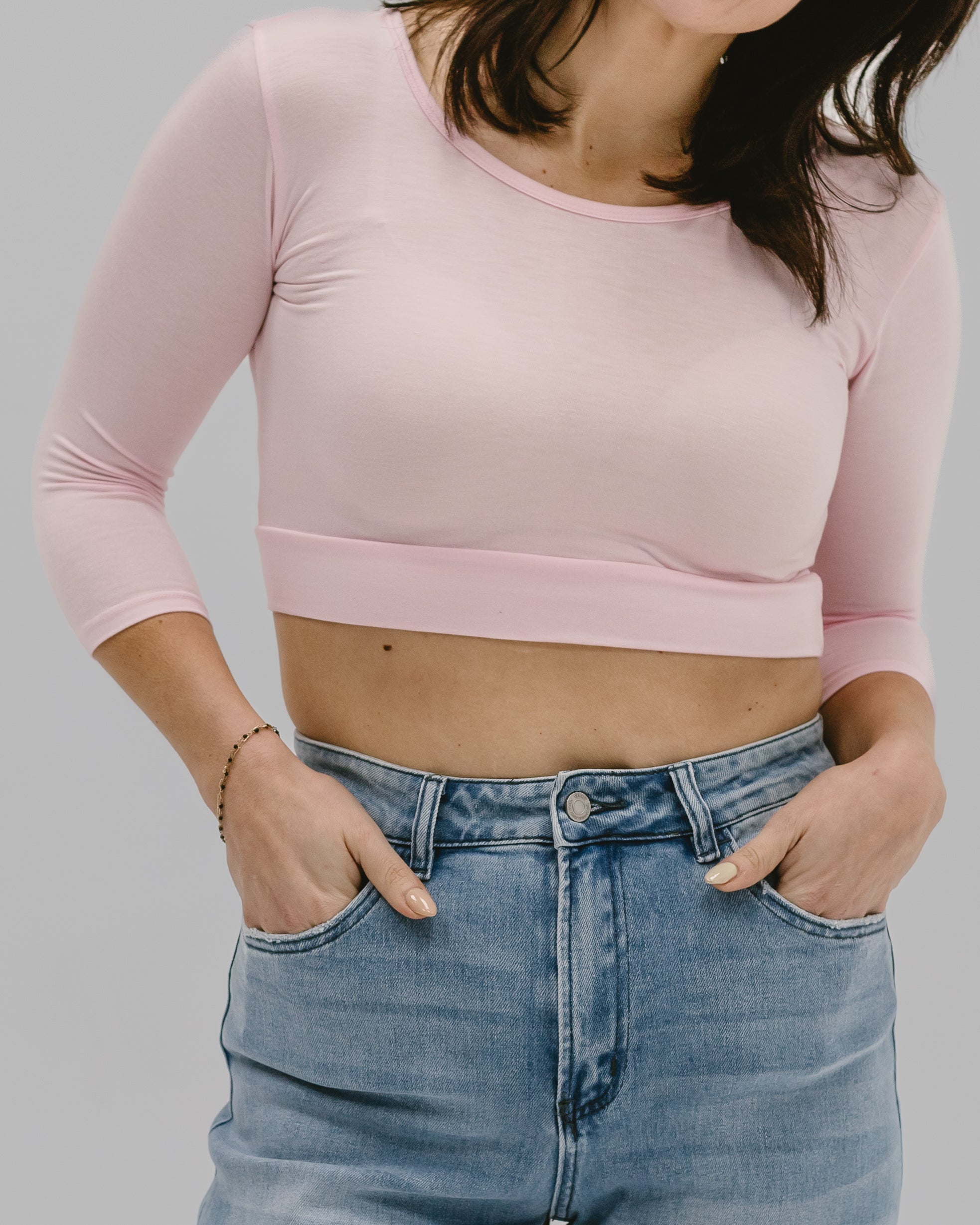 Classic 3/4 Sleeve Halftee Layering Top HALFTEE Layering Fashions- Tilden Co.