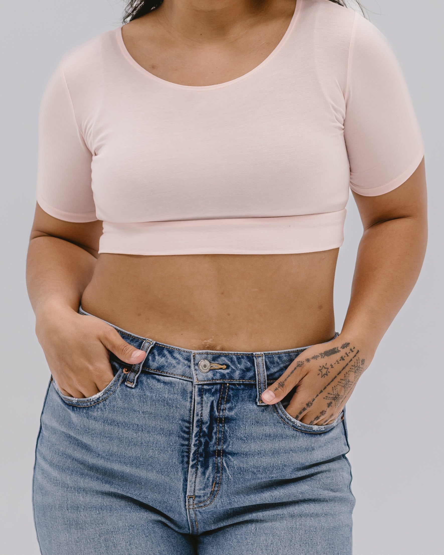 Classic Boyfriend Halftee Blush / XS Blush XS Boyfriend HALFTEE Layering Fashions- Tilden Co.