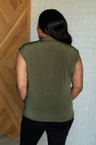 Classic Surplice Front Top in Olive    Tops Ave Shops- Tilden Co.