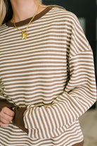 Cocoa Lane Stripe Top Womens Ave Shops- Tilden Co.