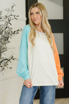 Color Me Confused Color Block Top Womens Ave Shops- Tilden Co.