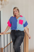 Color Me Cool Color Block Top Tops Ave Shops- Tilden Co.