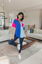 Color Me Cool Color Block Top Tops Ave Shops- Tilden Co.