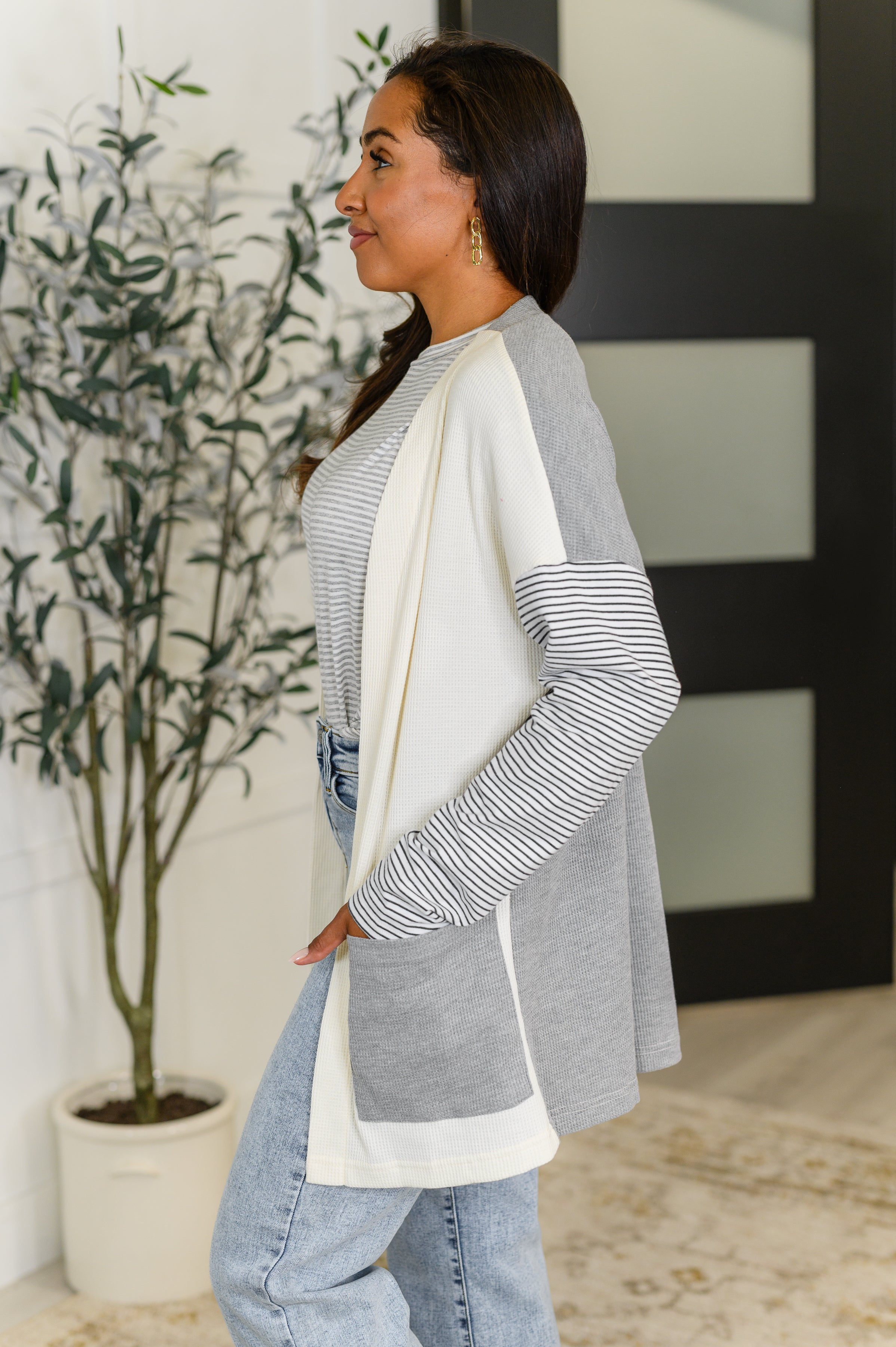 Consider it So Color Block Cardigan Womens Ave Shops- Tilden Co.