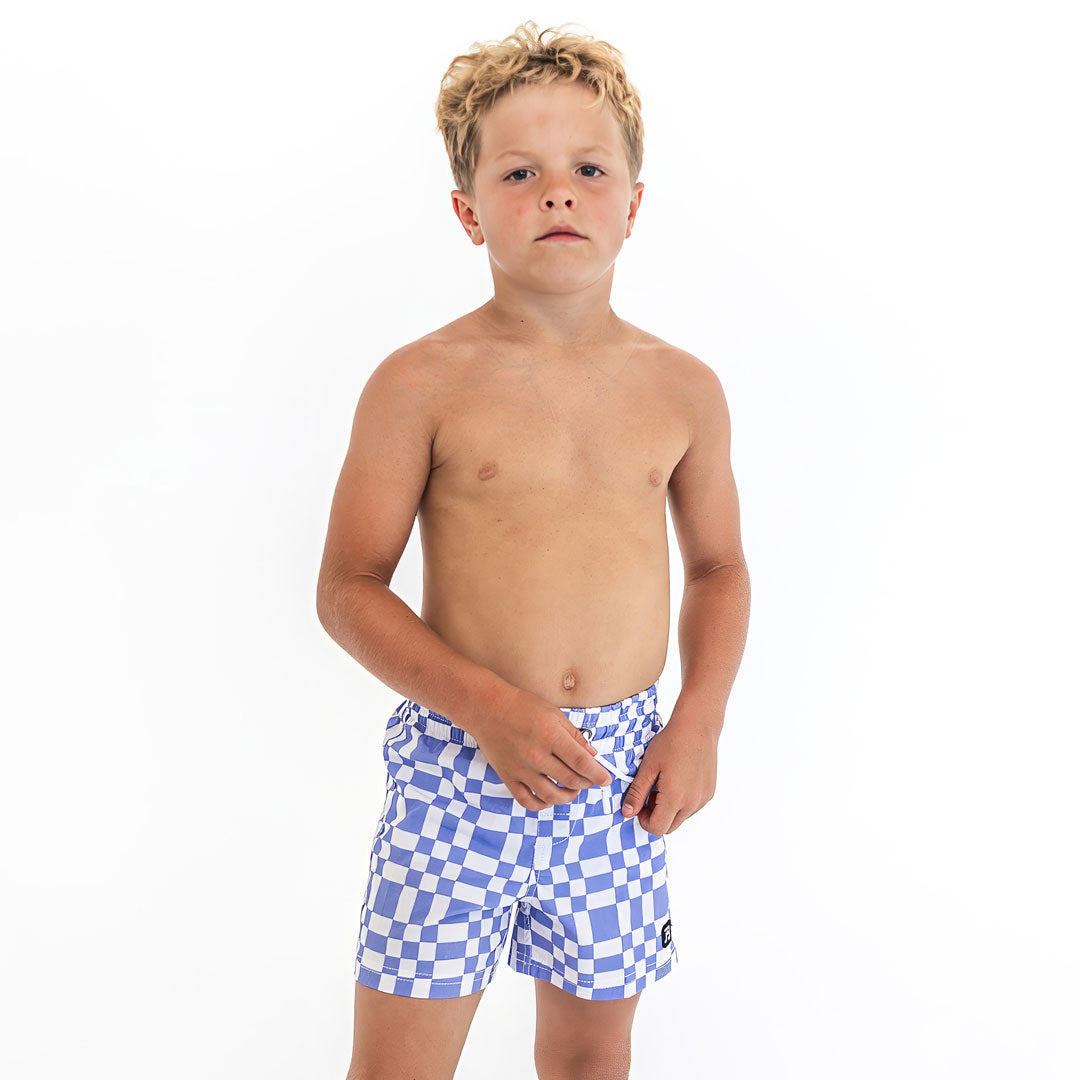 Reef Shorts (Boys) Periwinkle Check / Boys 2T Periwinkle Check Boys 2T Janela Bay- Tilden Co.