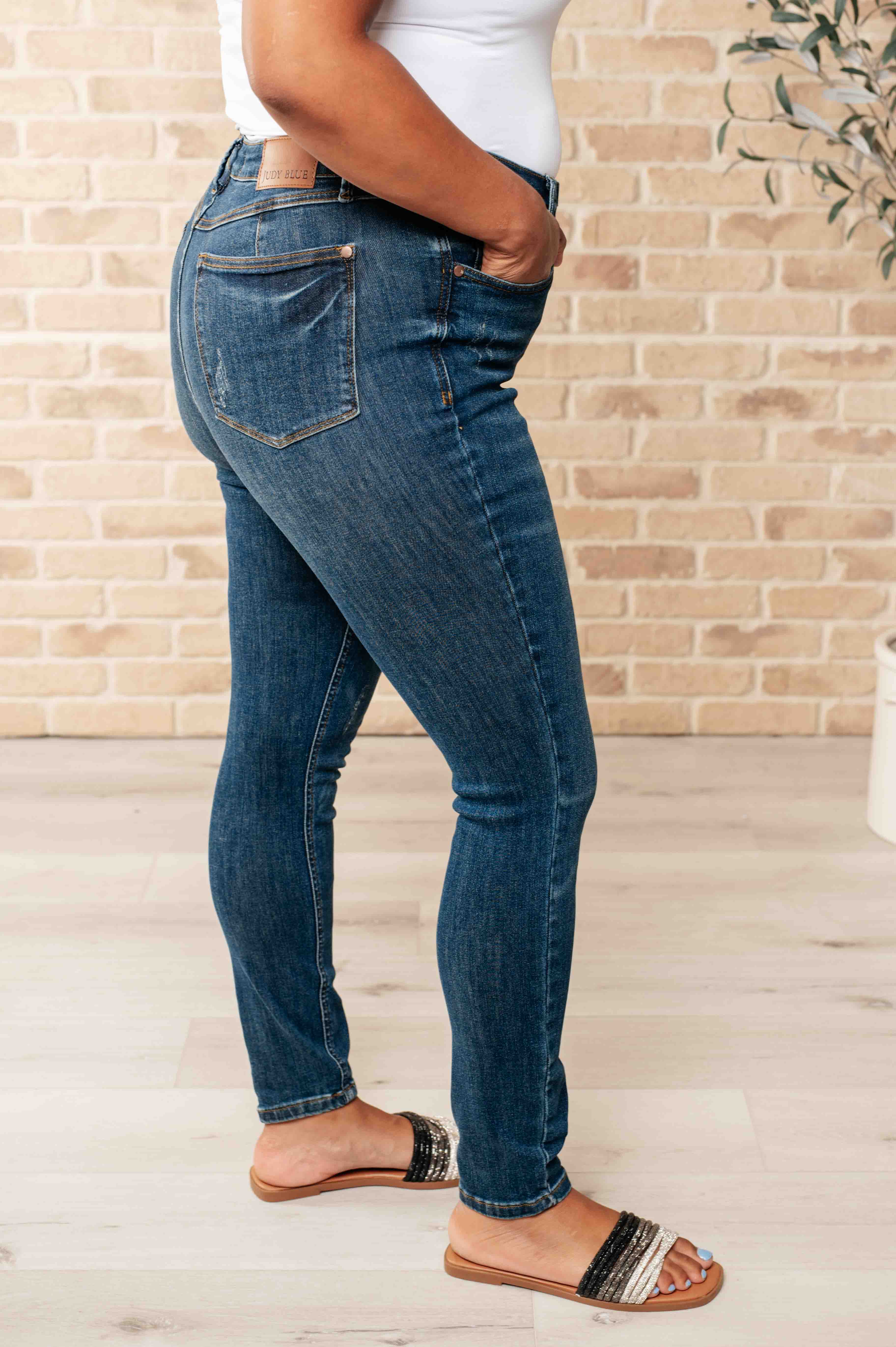 Cora High Rise Control Top Skinny Jeans    Denim Ave Shops- Tilden Co.