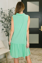 Coral Sands Collared Tank Dress in Aqua Mint Womens Ave Shops- Tilden Co.