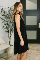 Coral Sands Collared Tank Dress in Black Womens Ave Shops- Tilden Co.