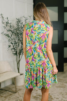 Coral Sands Collared Tank Dress in Spring Palms Womens Ave Shops- Tilden Co.