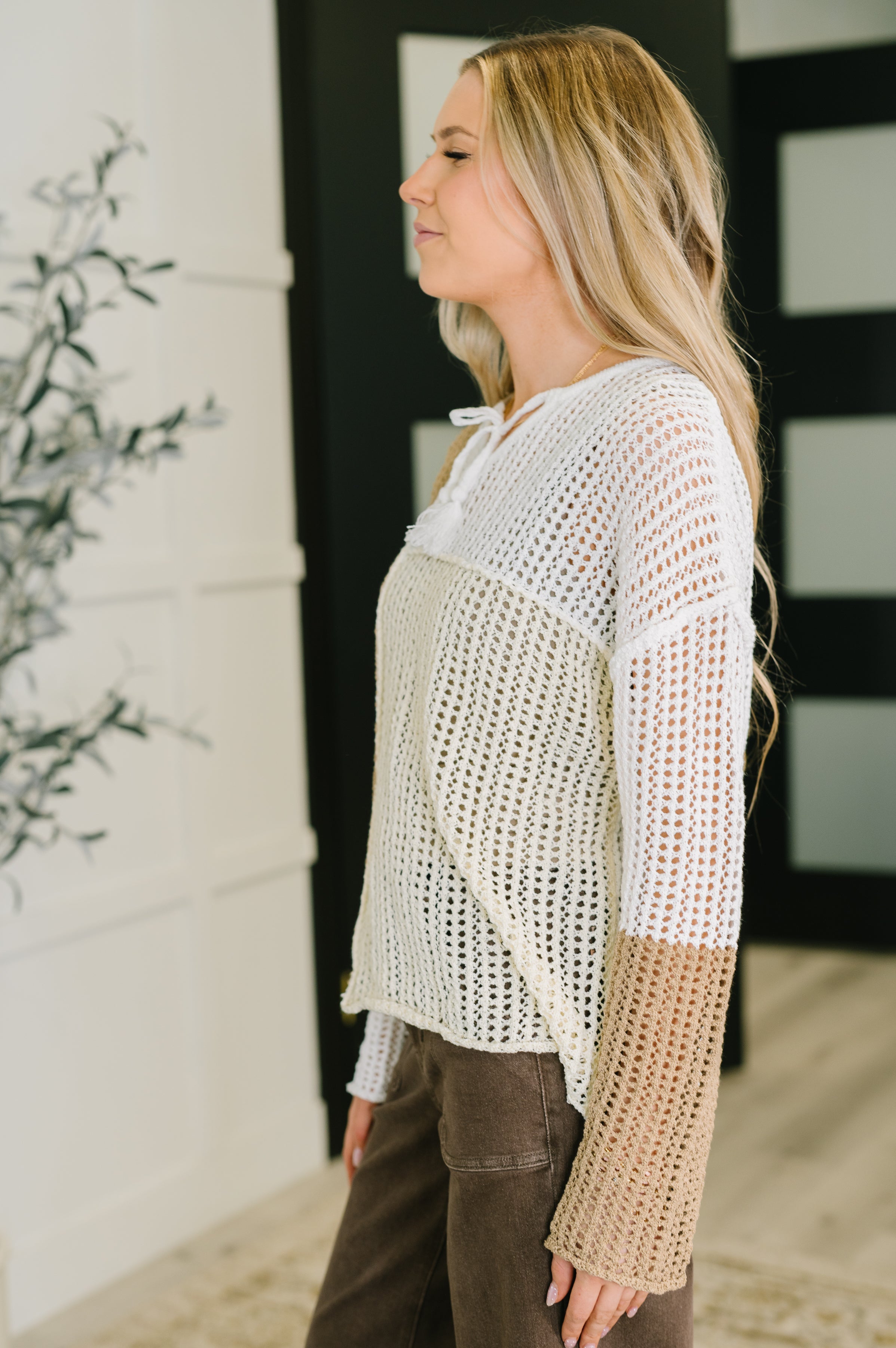 Corner of the Block Loose Knit Sweater Womens Ave Shops- Tilden Co.