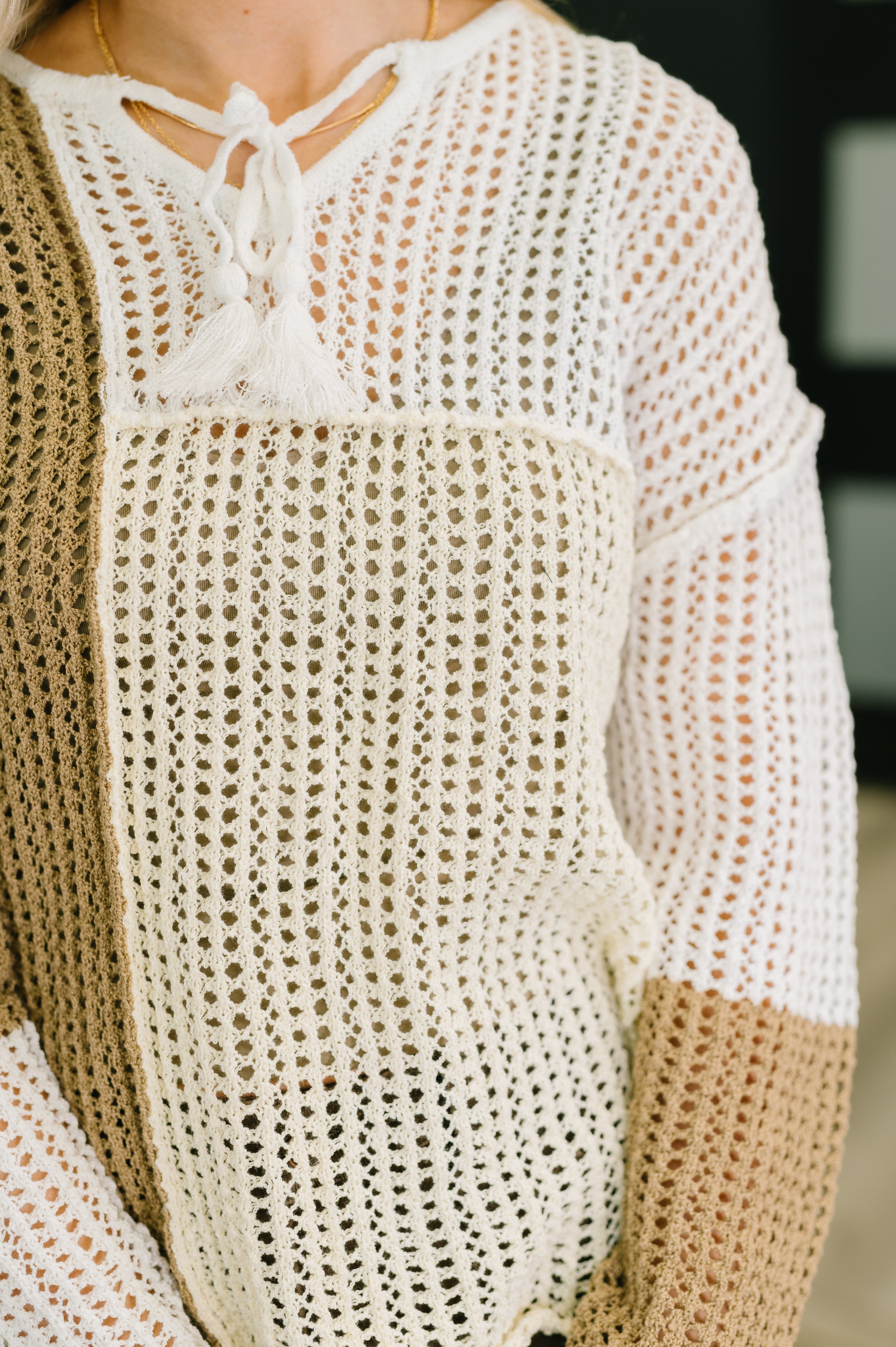 Corner of the Block Loose Knit Sweater Womens Ave Shops- Tilden Co.